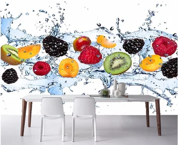

3d wallpaper custom photo non-woven mural Fresh fruit water spray 3d wall murals wallpaper for living room decoration painting