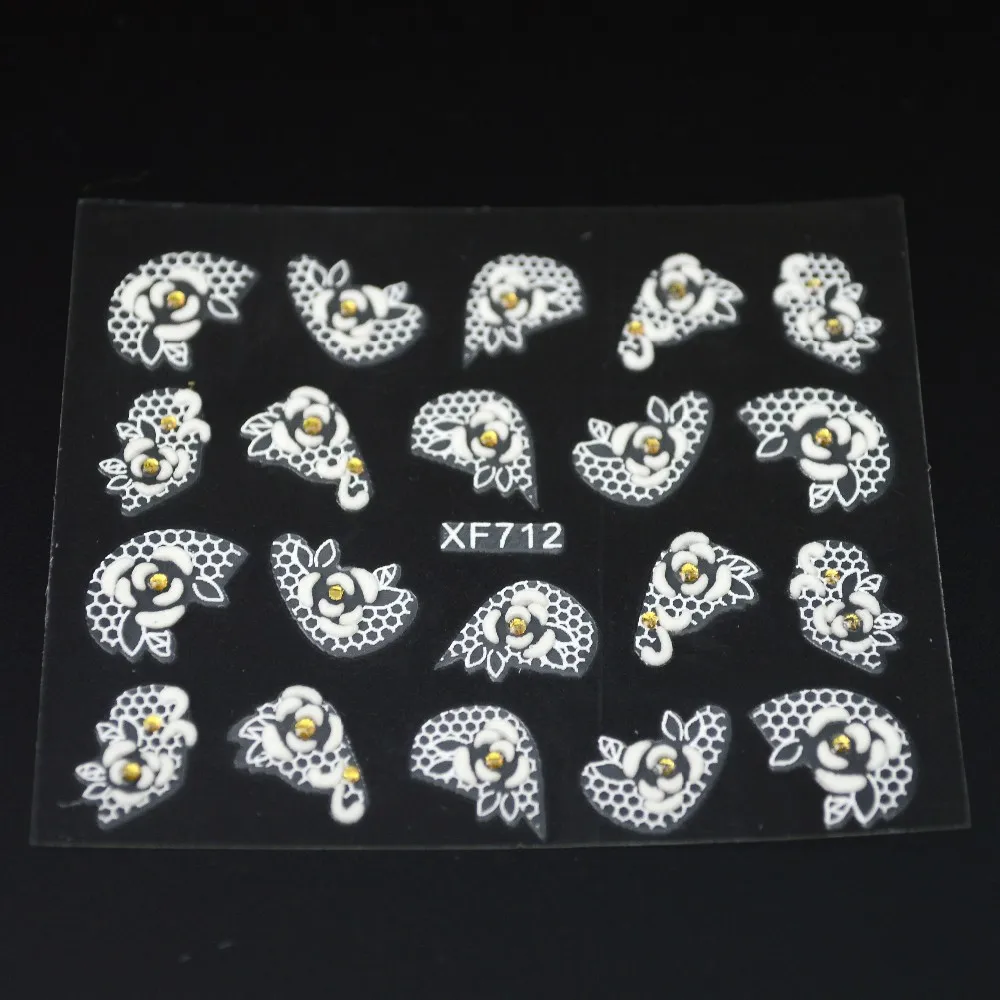 30 листов, стикеры 3D на ногти Nail Art, амулеты, наклейка, Модный цветочный кончик, украшение для ногтей, маникюрные аксессуары, LAXF699-722