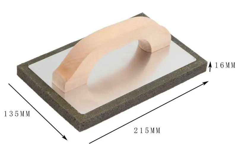 Горячая Распродажа 215*135 мм ужин тонкой цемента штукатурных резиновая губка Затирка поплавок плитка ручной шпатель w/деревянной ручкой