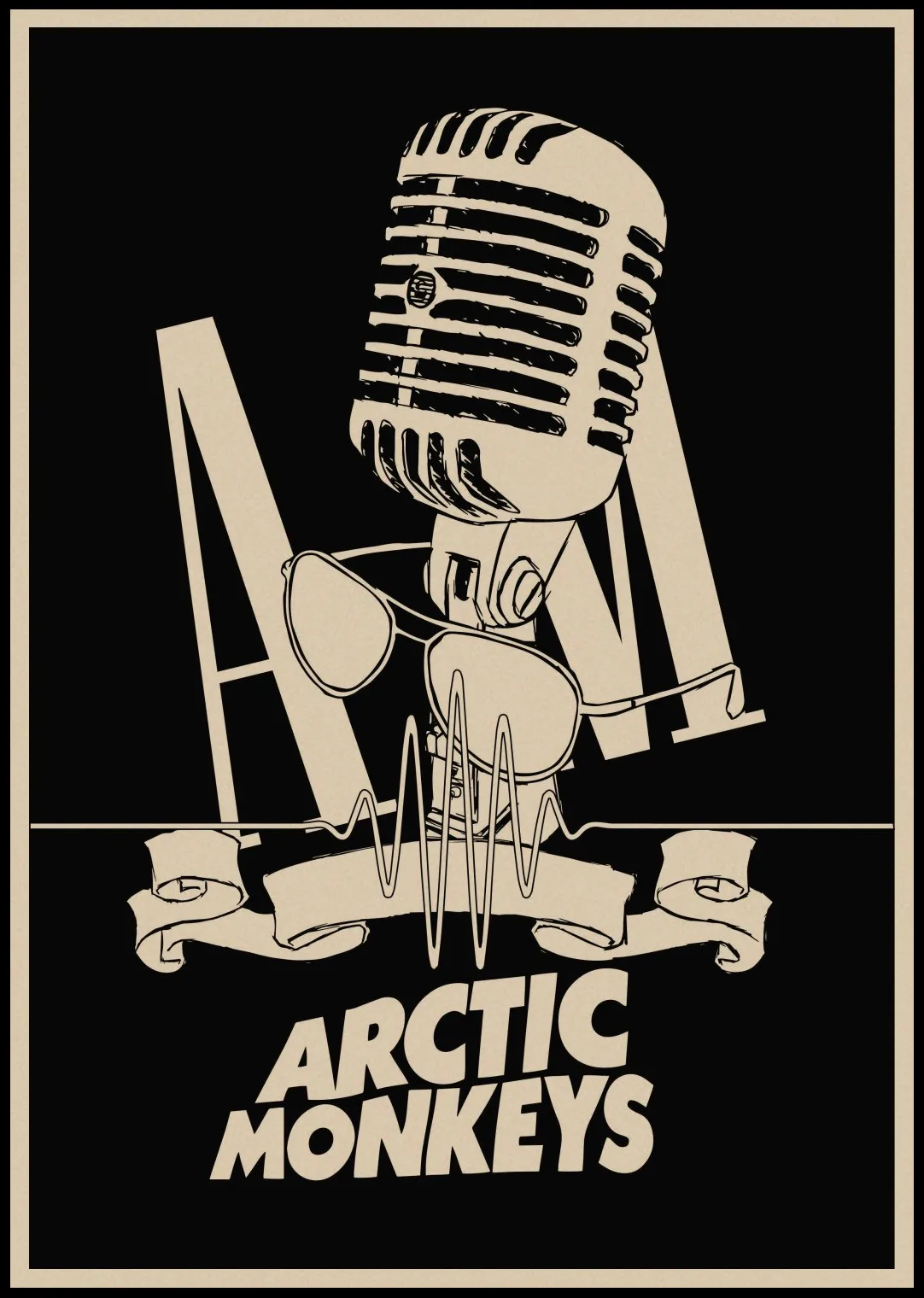 Группа Arctic Monkeys Music Class/rockers Arctic Monkeys ретро крафт-бумага плакат настенный домашний бар плакаты домашний Декор подарок 01 - Цвет: 3