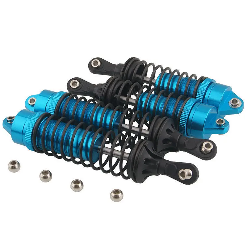 Traxxas 110 Slash 4x4 Aluminum SLA014 (Front) & SLA015 (Rear) Shock Absorber 4PCS Bluein Parts
