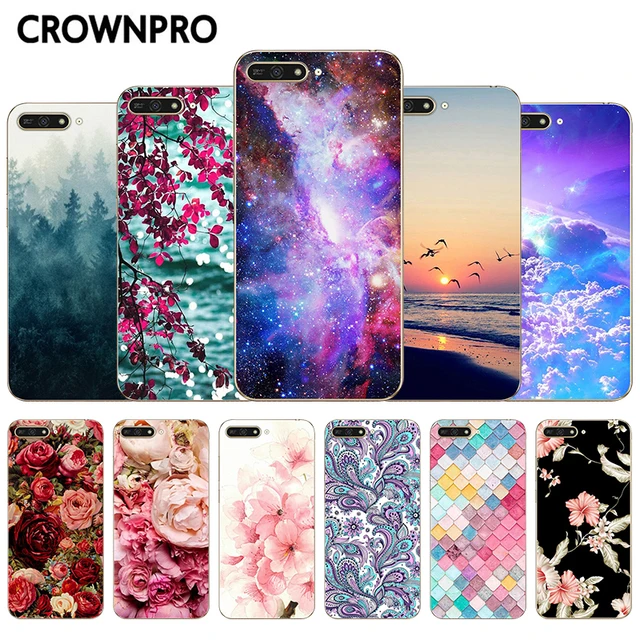 Special Price CROWNPRO 5.7" Huawei Y6 2018 Case Silicone Huawei Y6 PRIME 2018 Cute Fundas TPU Protective Cover Y 6 2018 Prime Coque