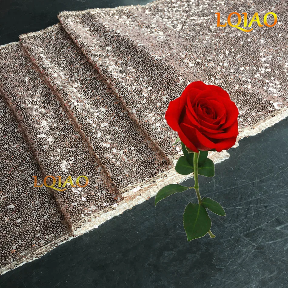 champagne Gold Sequin Table runner-002