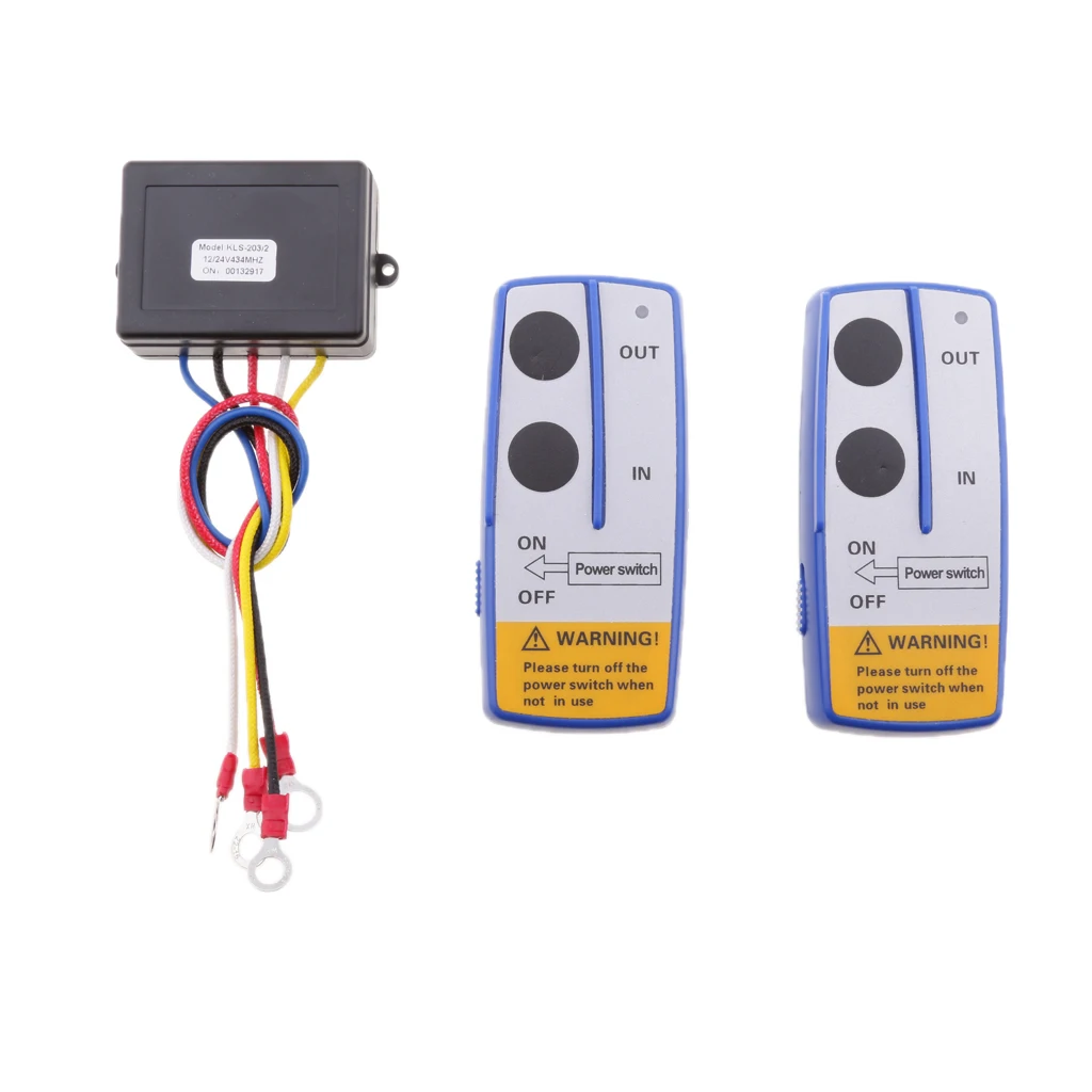 1 Set Car ATV SUV Wireless Winch Remote Control Kit Dual Switch 30m Power In/Out Control From 55*40*25mm