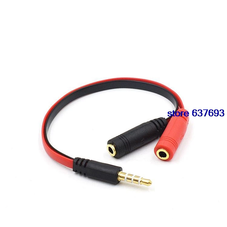 

3.5mm Jack 1 to 2 Microphone and Audio Jack Female Plugs Cable Connector