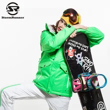 Плотная куртка для девочек; ; StormRunner; Женская куртка; яркая ветрозащитная Водонепроницаемая Теплая Лыжная куртка