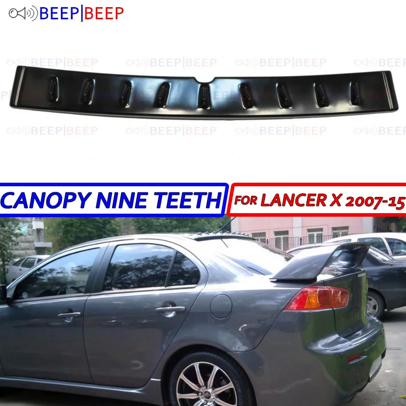 Навес с 9 зубцами для Mitsubishi Lancer X 2007-2015 АБС-пластик спортивный стиль аксессуары