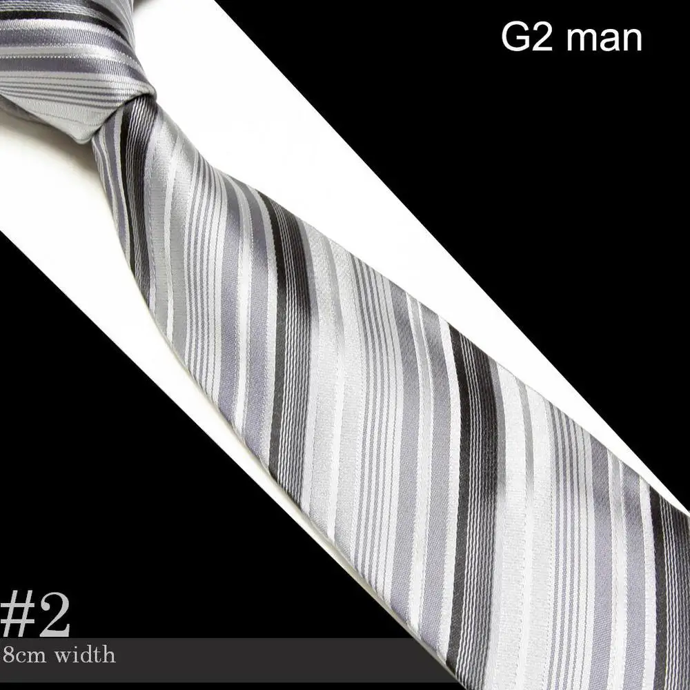 Микрофибры шеи галстуки для мужчин полосатый бизнес взрослых галстук - Цвет: 8cmG2 2