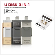 Накопитель 128 ГБ 64 ГБ 32 ГБ 16 ГБ флешки OTG USB 3,0 накопитель iflash HD USB флэш-накопители для iPhone 7 iPad iPod iOS телефона Android