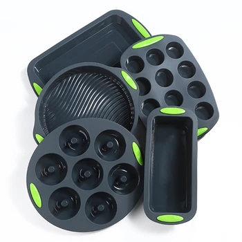 

5pcs Silicone Cake Mold 9 Inch Baking Tools Toast Donut Mould And Bread Mold Kitchen Tool Accessories