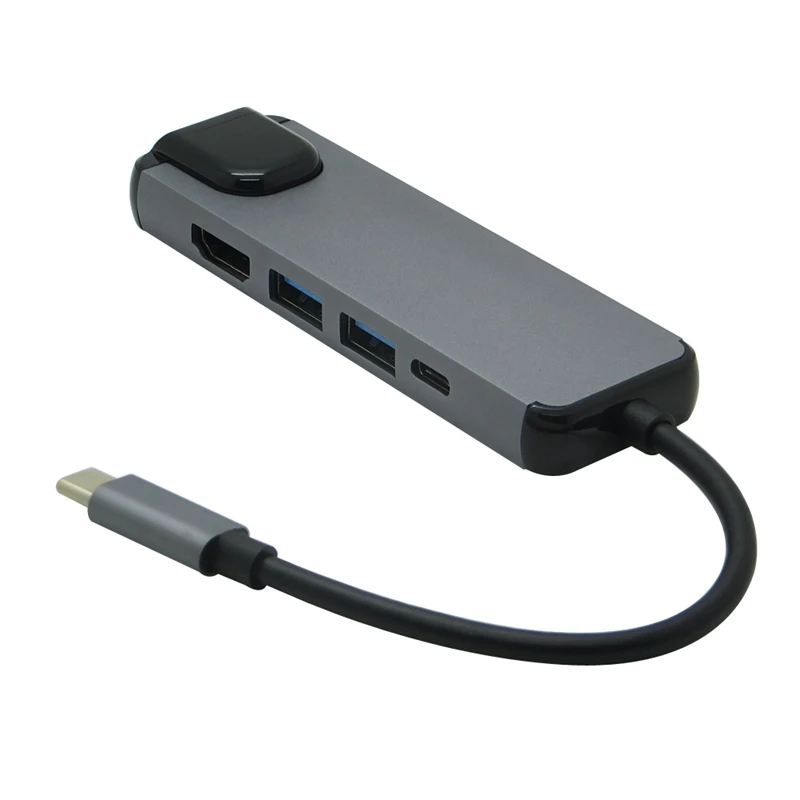 5 в 1 USB 3,1 USB-C type C концентратор с HDMI 4K HD 1000M Rj45 Lan адаптер USB 3,0 концентратор type C PD зарядный адаптер для Macbook Pro