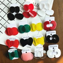 AOMU новинка геометрический Прозрачный большой круглый круг любовь сердце акриловый Висячие длинные серьги для женщин девушек студенческий подарок ювелирные изделия