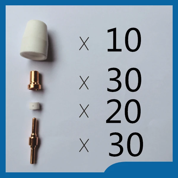 

Free Shipping PT-31 LG-40 Plasma Cutter Cutting Torch Consumables Extended Kit, 90PK