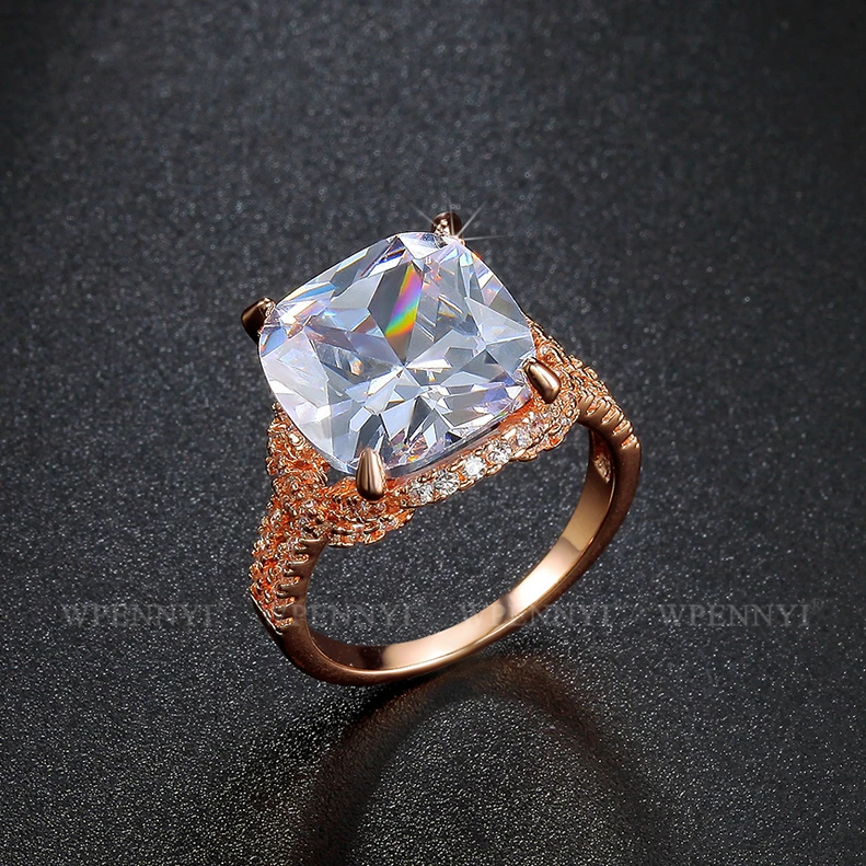 Супер блестящие 6.5ct кубического циркония микроинкрустации нежный Ретро дизайн роскошные женские Свадебные обручальные кольца оптом подарок