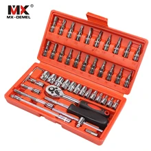 MX DEMEL Car Repair Tool 46pcs 1 4 Inch Socket Set Car Repair Tool Ratchet Torque