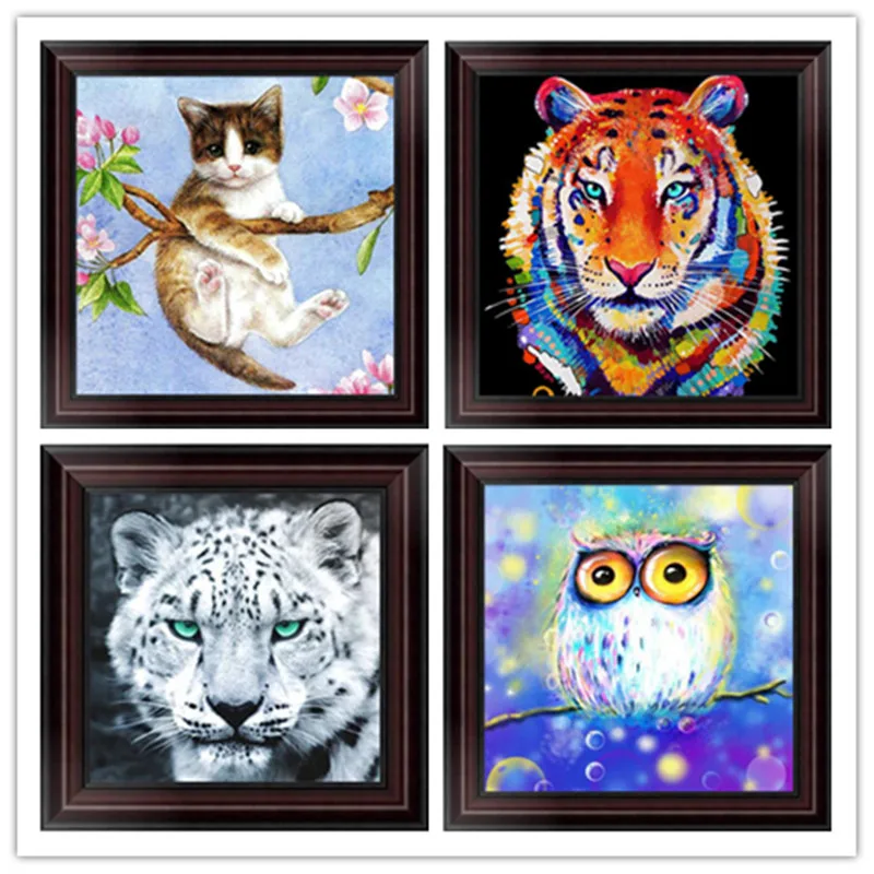 

5d diy Diamond Painting Cross Stitch Kit Diamond Embroidered Mosaic Pattern Animal Pictures