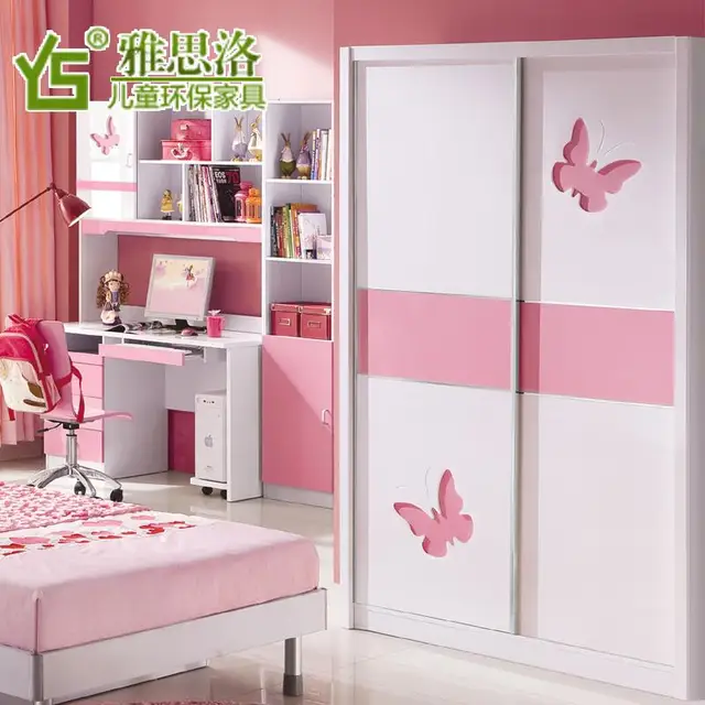 Child sliding door wardrobe wardrobe girl princess furniture plate ... Wardrobe Designs For Girls