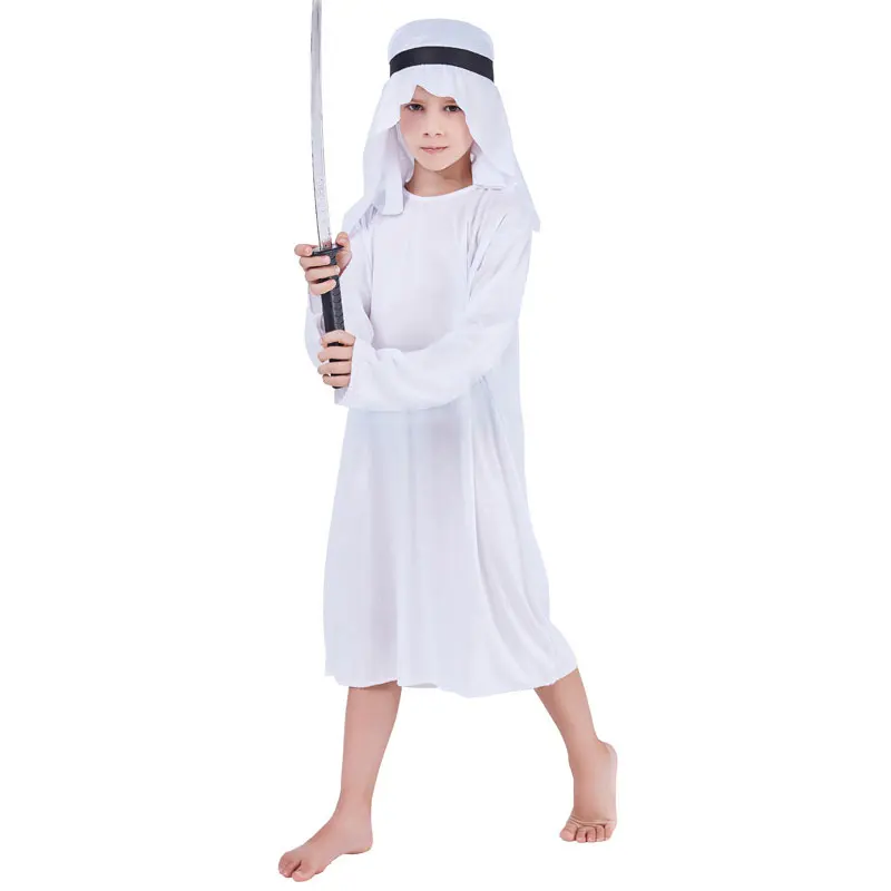 Umorden белый арабский принц Костюмы Арабский костюм в стиле шейха Дети Мальчики Ближний Восток Али Баба маскарадный костюм для мужчин