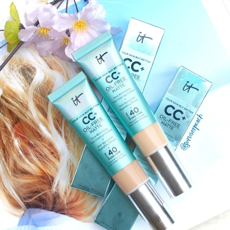 It Cosmetics Concealer Cream Matter Oil-Control Makeup Base Full Cover Dark Circle Eyes SPF 40 Make Up Skin Brighten Cream