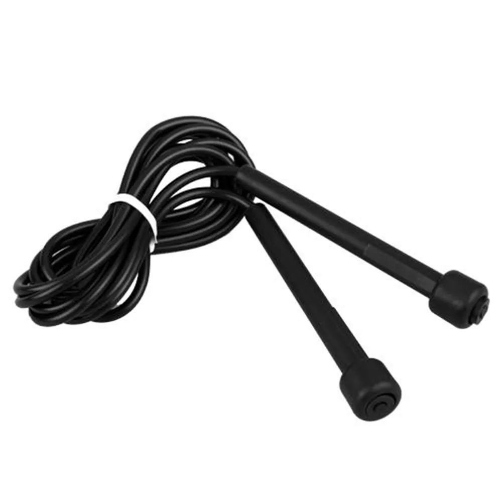 Black Plastic PVC Exercise Fitness Skipping Skip JUMP Rope 2.7m Sports