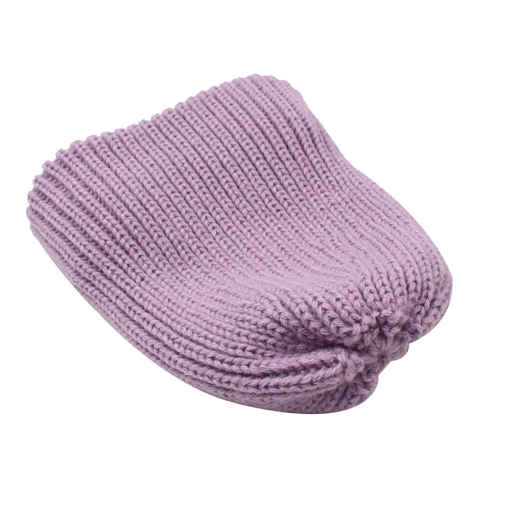 Knitted Warm Baby Beanie Hat Candy Color Fashion Girls Beanie Korean Style Autumn Winter Kids Hat Hip Hop Cap Baby Boys Clothing (21)