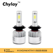1Set Car Led Headlights Bulb H4 Led H7 H11 H1 H3 9005 9006 9007 H13 COB Chips High Low Beam Bulb Auto Bulb Headlamp 6500K Light