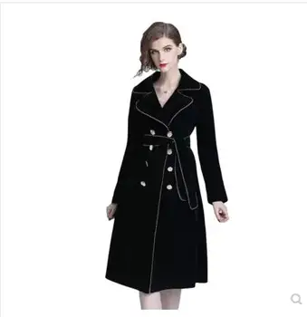 

2019 Blazers Deep V Turn-down Collar Single Breasted Long Sleeve Blazer Slim Waist Velvet New Women Suits