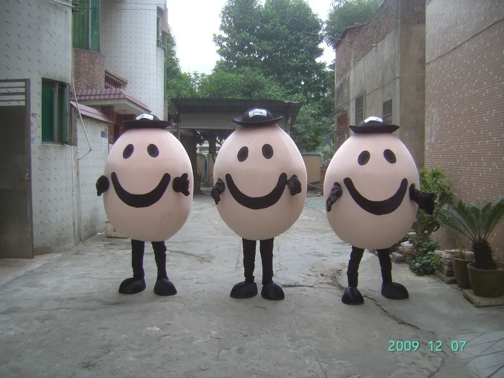 

On Sale cute white egg Mascot Costume Adult Size Halloween Fancy Dress mascot costume free sale