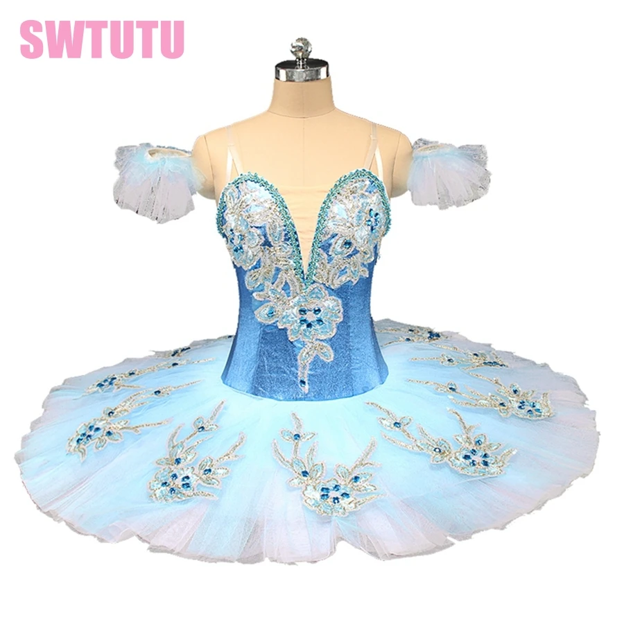 Princess florina ballerina ballet pancake tutu blue bird professional classical ballet stage costumes BT9142