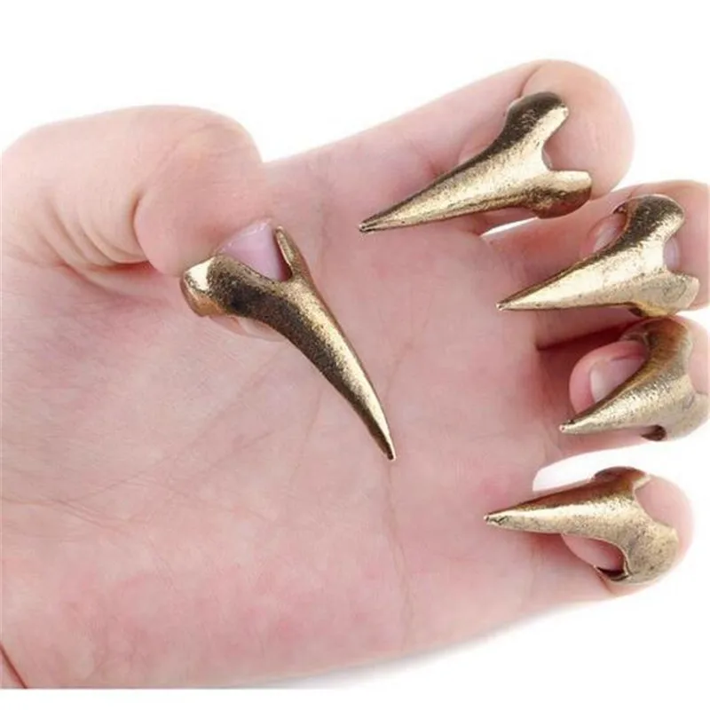 

1pc Gothic Punk Spike Fingertip Nail Rings Retro Silver Bronze Talon Knuckle Decoration Cool Claw Jewelry