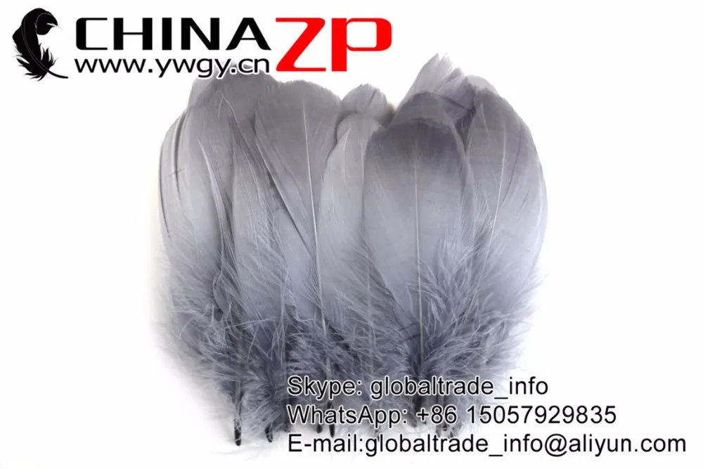 Grey Soft Goose Nageoires Feathers (4)