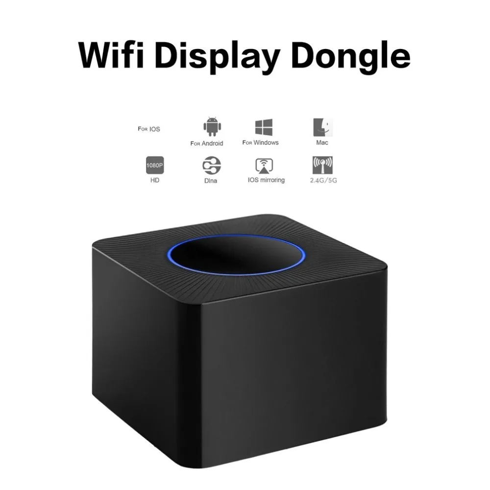 

AV+HDMI+RJ45 2.4G&5G Wifi Display Dongle Q2 Wireless Screen Mirroring Adapter 1080P HDMI Video Receiver Mini Display Receiver