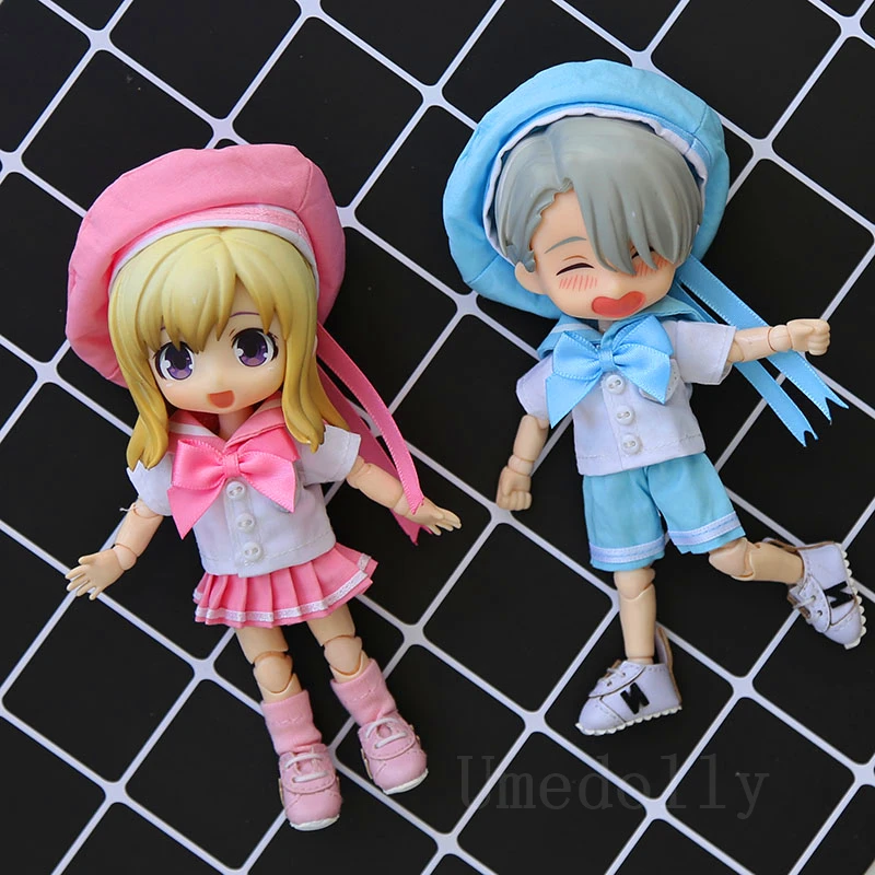 1 шт. симпатичный OB 11 кукла матросский костюм/шляпа для Obitsu 1/12 BJD Кукла Одежда