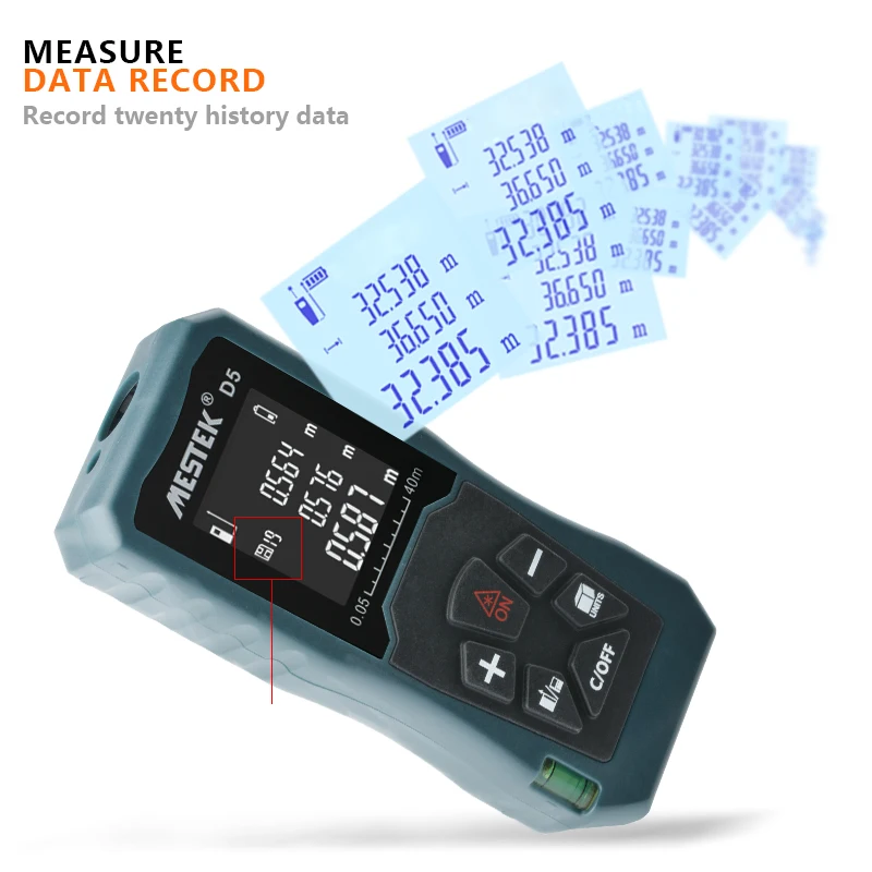 Mestek 40M 60m 80m 100m Laser Rangefinder Digital Laser Distance Meter battery-powered laser range finder tape distance measurer Mestek 40M 60m 80m 100m Laser Rangefinder Digital Laser Distance Meter battery-powered laser range finder tape distance measurer