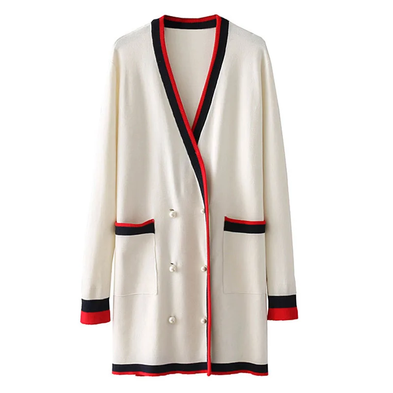 Long Cardigan Sweater with Button Long sleeve