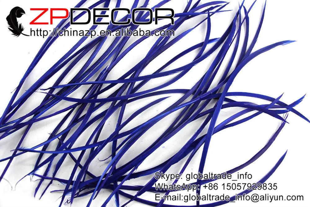 Royal Blue Dyed Goose Biot Feather (4)