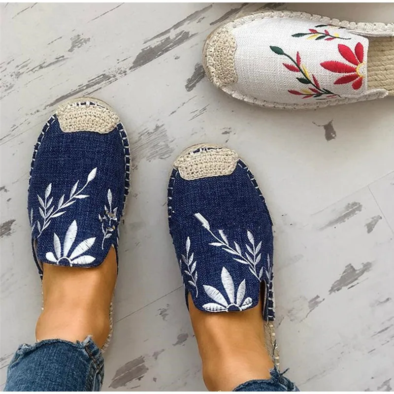 Casual Breathable Fashion Comfort Embroider Flats