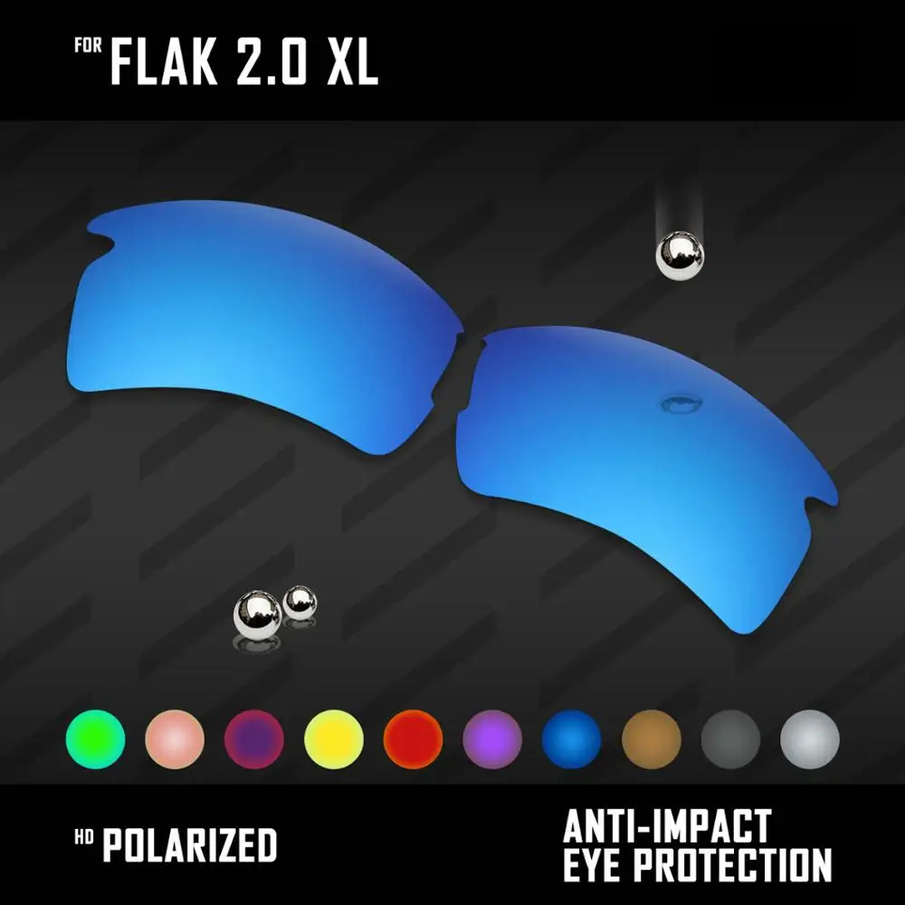 OOWLIT Lenses Replacements For Oakley Flak 2.0 XL OO9188 Sunglasses Polarized - Multi Colors OOWLIT Lenses Replacements For Oakley Flak 2.0 XL OO9188 Sunglasses Polarized - Multi Colors