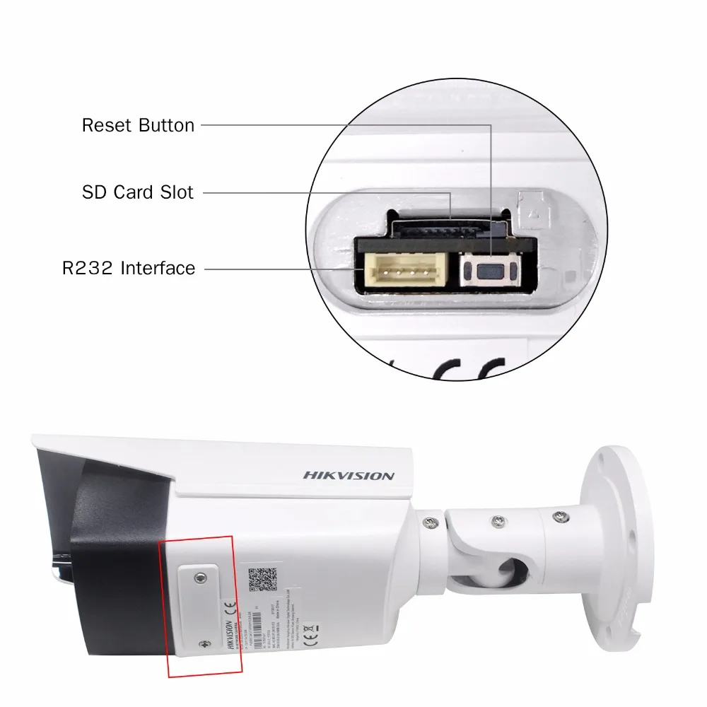 Hikvision 8MP (4 K) Пуля IP Камера PoE Открытый Ночное видение радиус действия ИК: 50/80 м CCTV