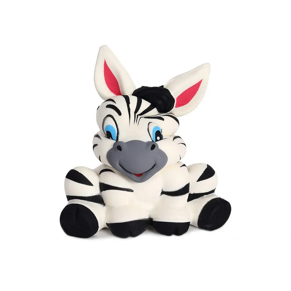 2019 New Cute Squishy Zebra Horse Slow Rising Jumbo Animal Soft Scented Squeeze Toy Charms Cake 3