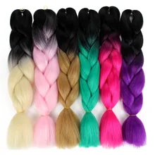SAMBRAID 24-дюймовый Ombre Синтетические Волосы Jumbo Плетение Волос Для Jumbo Косы 100 г / упак.