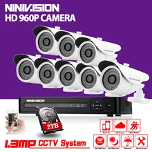 8 Channel 1080N DVR 2500TVL 960P HD Outdoor Security Camera System 8CH HDMI 1080P DVR CCTV Surveillance Kit AHD Camera Set