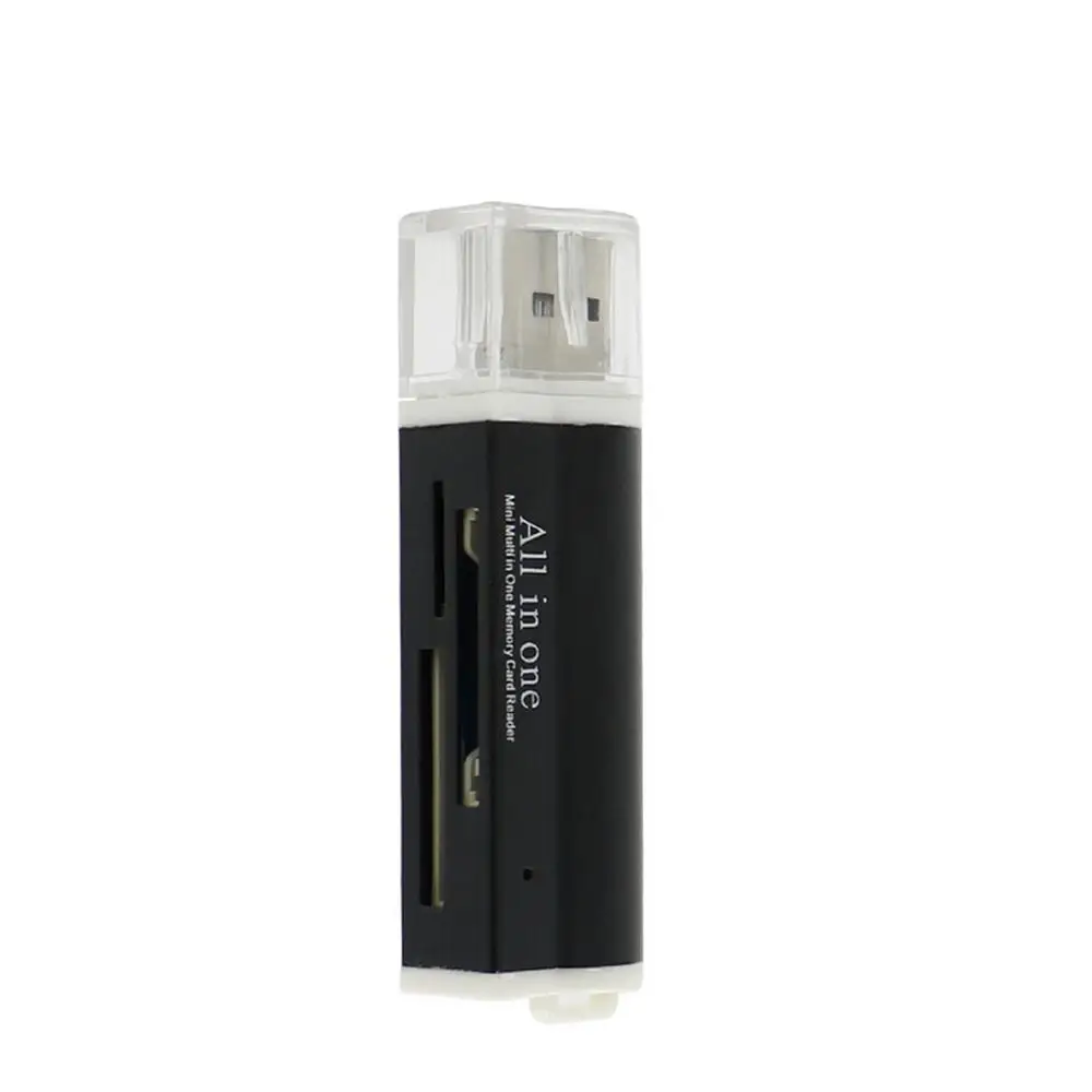 black Card Reader Multi-Функция 4 в 1 Micro USB 2,0 адаптер для карт памяти картридер 2 микро-sd TF M2 MMC MS PRO DUO Card Reader Горячая - Цвет: black
