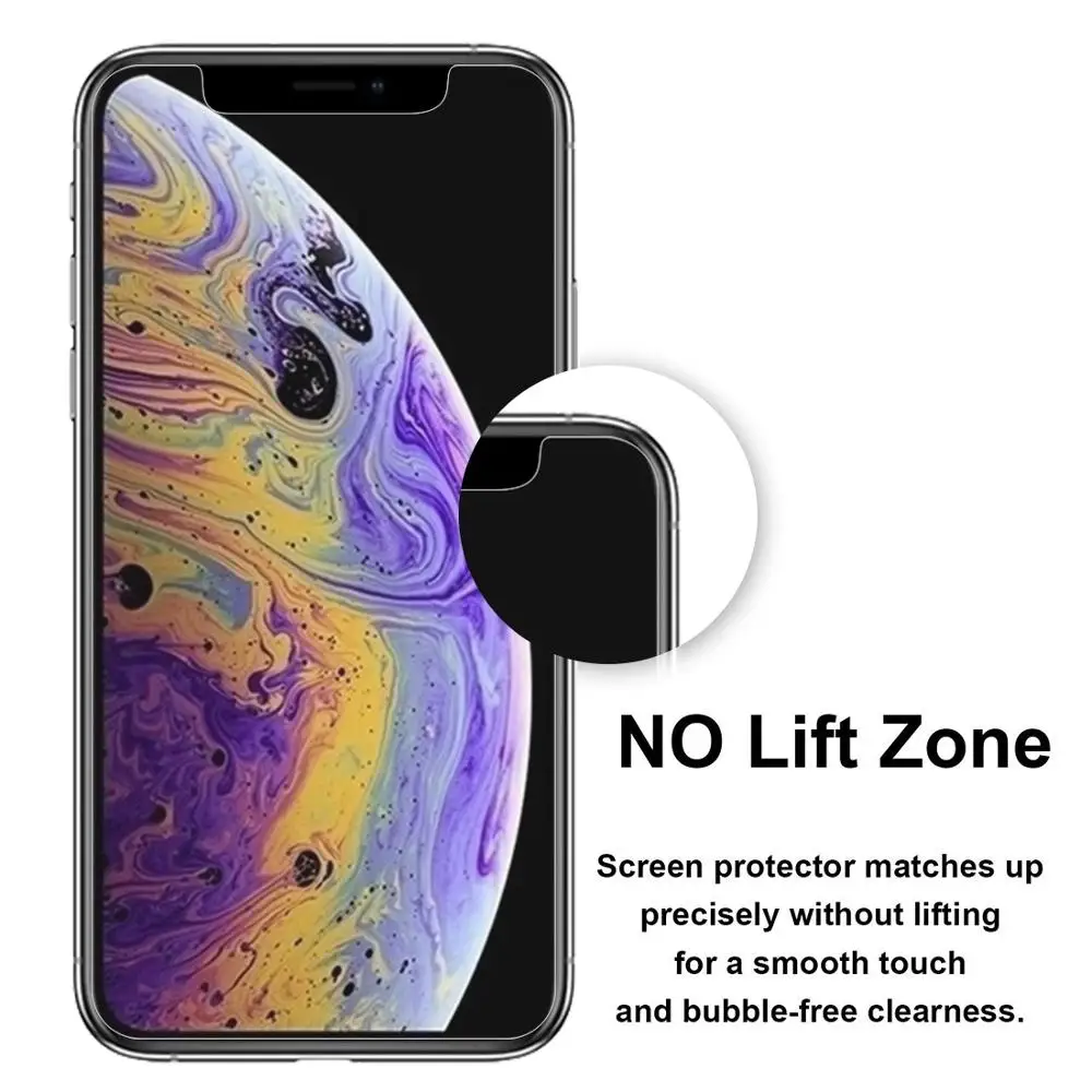 Для iPhone X / XS XR Max 0 1 мм HD протектор экрана с прямым краем из ПЭТ|Защитные стёкла и