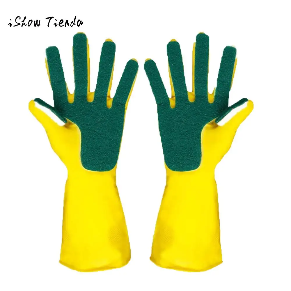 Silicone Gloves Cleaning Brush Scrubber Gloves Heat Resistant washing