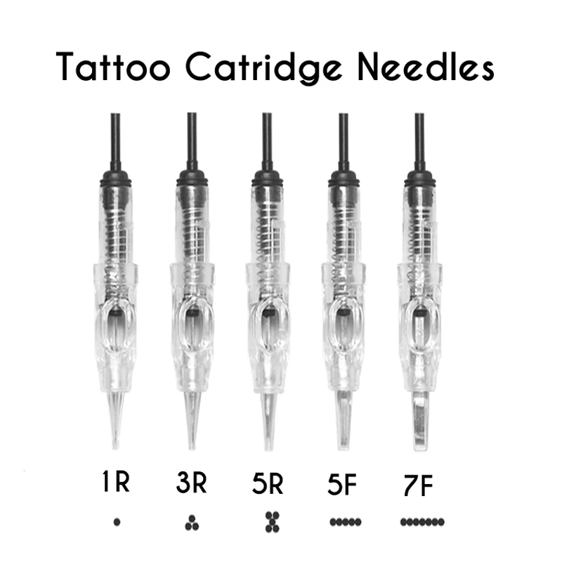 

10pcs Tattoo Cartridge Needles 1RL/3RL/5RL/7RL/5F/7F Microblading Machine Needles Tip Permanent Makeup Eyebrow Tattoo Needles