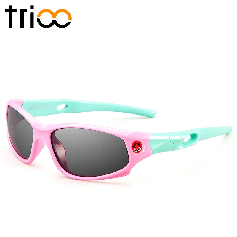 TRIOO Goggle силикагель дети, солнцезащитные очки, поляризационные, для мальчиков солнцезащитные очки высокое качество детские солнцезащитные очки Бамбук UV400 защиты - Цвет линз: 001