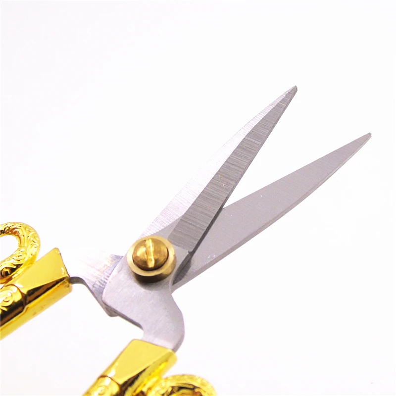 Золотые швейные инструменты, ножницы для шитья, винтажные антикварные ножницы ручной работы, сделай сам, бытовые ножницы для обрезки ткани, 12 см, 4,5 дюйма, Q