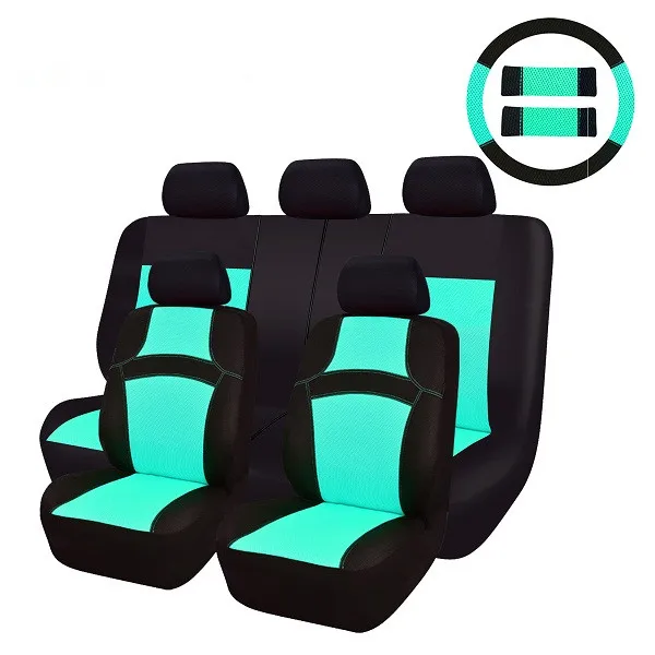 Милые модные чехлы для автомобильных сидений, универсальные чехлы для сидений автомобиля, 7 цветов, сетчатая ткань, чехлы для сидений для мини Fiat Volvo - Название цвета: Mint Green