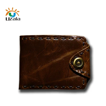 

Men's vintage top layer leather hand for short The wallet XY203